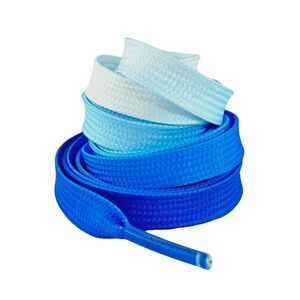 Colorful Gradient Shoelaces Flat Shoestring 1 Pair 140cm/55.12" Blue